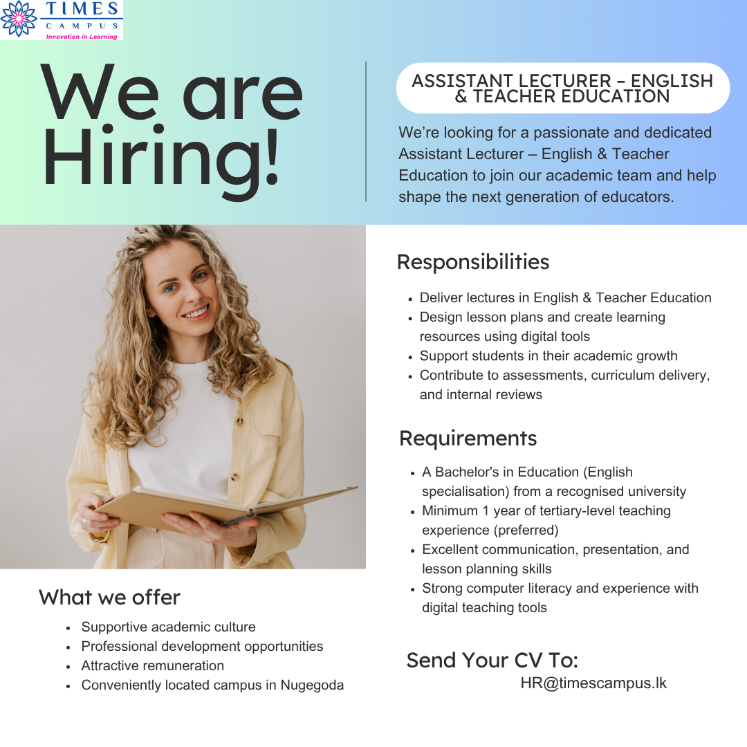 Assistant Lecturer - English & Teacher Education